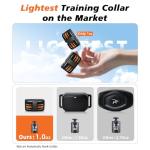 Tiniest Dog Shock Collar, Lightest Dog Training Collar with Remote for Small Dogs 5-15lbs & Medium Large Dogs/Puppies, Waterproof, Rechargeable, 1300ft Range (Orange&Ultra Tiny)