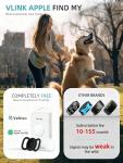 GPS Tracker for Dogs (1 Pack), Mini GPS Cat Tracker, Smart Pet Activity Tracker (iOS Only), No Monthly Fee, Compatible with Apple Find My, Anti-Lost, Finder Tag for Vehicles/Pets/Kids/Items