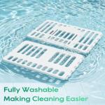 FDW Dog Playpen with Door, 24 Inch Puppy Play Pen for Small Dogs, Indoor Outdoor Plastic Pet Fence, Secure Locking Gate Pen, 38" L x 38" W x 24" H, White (4 Panels)