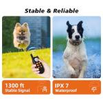 Tiniest Dog Shock Collar, Lightest Dog Training Collar with Remote for Small Dogs 5-15lbs & Medium Large Dogs/Puppies, Waterproof, Rechargeable, 1300ft Range (Orange&Ultra Tiny)