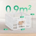 FDW Dog Playpen with Door, 24 Inch Puppy Play Pen for Small Dogs, Indoor Outdoor Plastic Pet Fence, Secure Locking Gate Pen, 38" L x 38" W x 24" H, White (4 Panels)