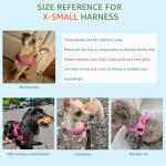 SlowTon No Pull Small Dog Harness and Leash Set, Puppy Soft Vest Harness Neck & Chest Adjustable, Reflective Lightweight Harness & Anti-Twist Pet Lead Combo for Small Medium Dogs (Fuchsia, XS)