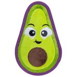 Outward Hound Tough Skinz Durable Squeaky Dog Toy with Two Tough Layers, Avocado, Green, Medium