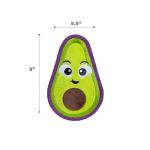 Outward Hound Tough Skinz Durable Squeaky Dog Toy with Two Tough Layers, Avocado, Green, Medium