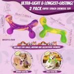 Luudoogs Dog Toys for Aggressive Chewers 2 Pack, Indestructible Dog Toys for Large Dogs, Tough Dogs Chew Toy to Keep Them Busy, Beef Flavored, Gifts for Large Medium Breed