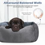 INVENHO Large Dog Bed for Large Medium Small Dogs, Rectangle Washable Orthopedic Dog Bed, Soft Calming Sleeping Puppy Bed Durable Pet Cuddler with Anti-Slip Bottom L(30"x24"x9")