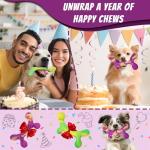 Luudoogs Dog Toys for Aggressive Chewers 2 Pack, Indestructible Dog Toys for Large Dogs, Tough Dogs Chew Toy to Keep Them Busy, Beef Flavored, Gifts for Large Medium Breed