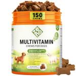ZENO Dog Vitamins and Supplements - 150 Dog Multivitamin Chewable - Immune, Joint Support, Skin, Gut Health + Packed with Omega 3s, Glucosamine & Probiotics - Safe for Puppy - Chicken