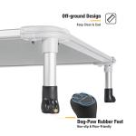 Veehoo Chew Proof Elevated Dog Bed - Cooling Raised Pet Cot - Silver Aluminum Frame and Durable Textilene Mesh Fabric, Unique Designed No-Slip Feet for Indoor or Outdoor Use, Grey, Large, CWC2003