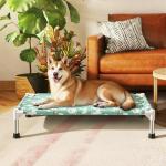 Elevated Dog Bed Portable Indoor & Outdoor Medium Sized Dog,Cooling Fabric,Hammock Bed with Cooling Fabric,Breathable Mesh