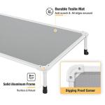 Veehoo Chew Proof Elevated Dog Bed - Cooling Raised Pet Cot - Silver Aluminum Frame and Durable Textilene Mesh Fabric, Unique Designed No-Slip Feet for Indoor or Outdoor Use, Grey, Large, CWC2003