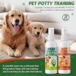 Dog Potty Training Spray for Dogs & Puppies, No-Go Spray & Here Potty Training Spray, Helps Stop Marking & Supports Housebreaking, Safe Gentle Formula, Indoor Outdoor Training Aid - 3.38 fl oz 2 PCS