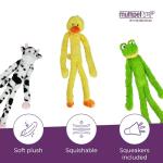 Multipet Swingin' Slevin Duck Dog Plush Toy - Squeaky Dog Toy for All Dogs - Extra Soft Plush - Stuffed Animal for Cuddling & Playing - Cute Dog Pet Toy (27”, Yellow, 5 Squeakers)