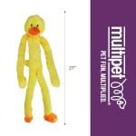 Multipet Swingin' Slevin Duck Dog Plush Toy - Squeaky Dog Toy for All Dogs - Extra Soft Plush - Stuffed Animal for Cuddling & Playing - Cute Dog Pet Toy (27”, Yellow, 5 Squeakers)