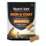Nutri-Vet Skin & Coat Biscuits for Dogs, Tasty Dog Treat, Skin and Coat Supplement, Omega 3 Fish Oil, Made with Omega 3 and Biotin, Fish Oil Treat for Pets, Chicken & Krill Flavor, 16 oz
