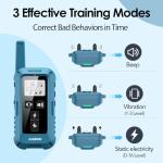 Jugbow Dog Training Collar for 3 Dogs- 4200FT Training Collars with Remote for 5-120 lb Large Medium Small Dogs, Rechargeable Waterproof IPX8 E Collars for Dogs