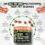 Pets are Kids 25-in-1 Dog Multivitamin - Pet Vitamins and Supplements with LBiome™, Colostrum & Salmon Oil for Gut, Allergy, Mobility & Immune Health - Bacon Flavored, Dog Supplements - 60 Chews