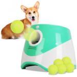 TeqHome Automatic Ball Launcher for Dogs, Dog Ball Thrower Launcher Fetch Machine with 3 Adjustable Distance & 6 Tennis Balls (2 inch),Indoor Outdoor Interactive Puppy Pet Toy for Small to Medium Dogs