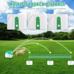 TeqHome Automatic Ball Launcher for Dogs, Dog Ball Thrower Launcher Fetch Machine with 3 Adjustable Distance & 6 Tennis Balls (2 inch),Indoor Outdoor Interactive Puppy Pet Toy for Small to Medium Dogs