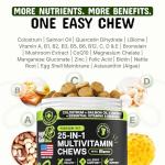 Pets are Kids 25-in-1 Dog Multivitamin - Pet Vitamins and Supplements with LBiome™, Colostrum & Salmon Oil for Gut, Allergy, Mobility & Immune Health - Bacon Flavored, Dog Supplements - 60 Chews