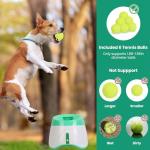 TeqHome Automatic Ball Launcher for Dogs, Dog Ball Thrower Launcher Fetch Machine with 3 Adjustable Distance & 6 Tennis Balls (2 inch),Indoor Outdoor Interactive Puppy Pet Toy for Small to Medium Dogs