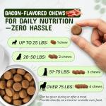 Pets are Kids 25-in-1 Dog Multivitamin - Pet Vitamins and Supplements with LBiome™, Colostrum & Salmon Oil for Gut, Allergy, Mobility & Immune Health - Bacon Flavored, Dog Supplements - 60 Chews