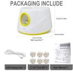 JLGK Automatic Dog Ball Launcher for Small Dogs & Medium Dogs, Interactive Fetch Machine with 3 Launch Distances (15–45 FT), USB Rechargeable, Includes 6 ETPU Balls