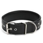 LOIIHEII Premium Leather Dog Collar for Large Dogs - 2-Inch Wide Adjustable Soft Handmade Heavy Duty Collar for Giant Breeds, Durable & Comfortable - Black