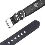 LOIIHEII Premium Leather Dog Collar for Large Dogs - 2-Inch Wide Adjustable Soft Handmade Heavy Duty Collar for Giant Breeds, Durable & Comfortable - Black