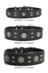 LOIIHEII Premium Leather Dog Collar for Large Dogs - 2-Inch Wide Adjustable Soft Handmade Heavy Duty Collar for Giant Breeds, Durable & Comfortable - Black