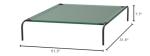Amazon Basics Cooling Breathable Elevated Dog Bed with Metal Frame for Large Dogs, 51" x 31" x 8", Green, Easy to Assemble