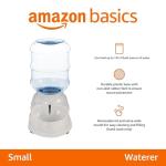 Amazon Basics Gravity Pet Water Dispenser for Cat and Dog, Easy to Clean, 1 Gallon Capacity, Small, Gray