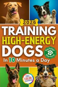 Training High Energy Dogs: Transform Active Breeds Like Border Collies, Labs & Shepherds in 10 Minutes a Day With Easy Routines, Brain Games & Proven Methods for Calm Obedience, Focus & Fulfillment