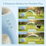 ARIQUELLE PASSION Automatic Ball Launcher for Dogs & Puppies – Interactive Dog Ball Thrower, Tennis Balls for Dogs, ChuckIt Balls, Fetch Toys, Durable for Aggressive chewers (Blue)