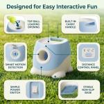 ARIQUELLE PASSION Automatic Ball Launcher for Dogs & Puppies – Interactive Dog Ball Thrower, Tennis Balls for Dogs, ChuckIt Balls, Fetch Toys, Durable for Aggressive chewers (Blue)