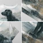 Flat-Coated Retriever Dog Women's Nightgown Nightdress Crew Neck Short Sleeve T-Shirt Lounge Pajama