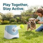 ARIQUELLE PASSION Automatic Ball Launcher for Dogs & Puppies – Interactive Dog Ball Thrower, Tennis Balls for Dogs, ChuckIt Balls, Fetch Toys, Durable for Aggressive chewers (Blue)