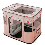 Portable Pet Cat Playpen,Cat Cages Indoor Collapsible Dog Crates Tent Kennel Playpen for Dogs Cat and Rabbit Travel Dog Playpen Indoor & Outdoor (Small（27.6" L x 21.7" W x 17.7" H）, Pink)