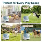 ARIQUELLE PASSION Automatic Ball Launcher for Dogs & Puppies – Interactive Dog Ball Thrower, Tennis Balls for Dogs, ChuckIt Balls, Fetch Toys, Durable for Aggressive chewers (Blue)