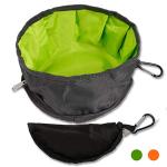 YMETECH 2 Pcs Collapsible Dog Bowls for Travel, Foldable, Portable and Light for Food and Water - (Green+Orange)