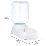 Amazon Basics Gravity Pet Water Dispenser for Cat and Dog, Easy to Clean, 1 Gallon Capacity, Small, Gray