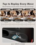Automatic Dog Feeder for Large Breed with Camera - 15L/ 64 Cups Anti-Clog 5G WiFi Dog Food Dispenser for 2-23mm Kibble, Elevated Stand, Large Food Tray, 1080P HD Video with Night Vision, Keeps Fresh