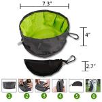 YMETECH 2 Pcs Collapsible Dog Bowls for Travel, Foldable, Portable and Light for Food and Water - (Green+Orange)