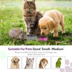 Collapsible Dog Bowl 2 Pack, Dog Water Bowls for Travels, Portable Foldable Pet Bowls Feeding Watering Dish for Parking Walking Camping with 2 Carabiners Clip (12oz, Small, Grey+Purple)