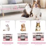 Portable Pet Cat Playpen,Cat Cages Indoor Collapsible Dog Crates Tent Kennel Playpen for Dogs Cat and Rabbit Travel Dog Playpen Indoor & Outdoor (Small（27.6" L x 21.7" W x 17.7" H）, Pink)