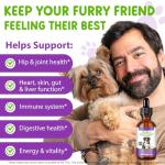 Dog Multivitamin Drops, 15 in 1 Multivitamin Liquid for Dog with Vitamin C-20 Mg, Vitamin D-100 Iu & B1-3,Dog Health Supplements for Skin Care, Joints & Hips,Gut