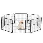 Simple Deluxe Dog Playpen Outdoor Indoor, 24 Inch 8 Panels Dog Fence for Small Dogs Puppy, Perfect Dog Pen for Camping, Yard, RV, Garden Fence, Black