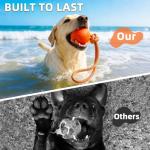 PUPTECK Dog Pool Floating Toys - 2 Pack Fetch Balls on a Rope Toys for Medium Large Dogs, EVA Durable Rubber Water Pet Interactive Toys, for Summer Beach Outdoor Throw Training Retrieving Play