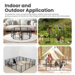 Simple Deluxe Dog Playpen Outdoor Indoor, 24 Inch 8 Panels Dog Fence for Small Dogs Puppy, Perfect Dog Pen for Camping, Yard, RV, Garden Fence, Black