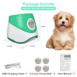 SOCO Automatic Ball Launcher for Dogs with Random Mode, 3 Settings to 45FT, Rechargeable Dog Ball Thrower with 4 ETPU Tennis Balls for Small Medium Breeds